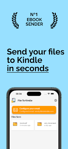 Screenshot Send File to Kindle, EPUB, PDF