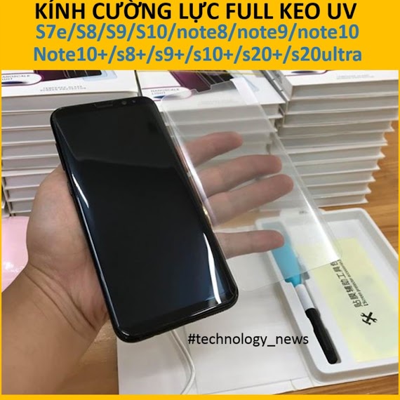 Kính Cường Lực Uv Full Keo Cho Samsung Màn Cong Ss Note8/Note9/Note10/S7E/S8/S9/S10/S20/Note/8/9/10/Plus/Ultra/S8Plus