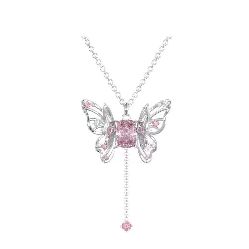 Collier Papillon Smart Pull pour Femme. Un bijou élégant, au design innovant et facile à utiliser. Ajustement parfait pour sublimer votre beauté. Accessoire indispensable.