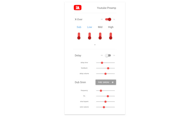 YoutubePreamp chrome extension