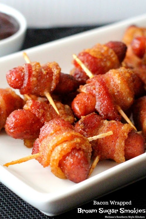 Bacon Wrapped Brown Sugar Smokies