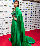 Presenter Bongang Matheba at the MTV Africa Music Awards in Durban. Photo: MTV/Al Nicoll