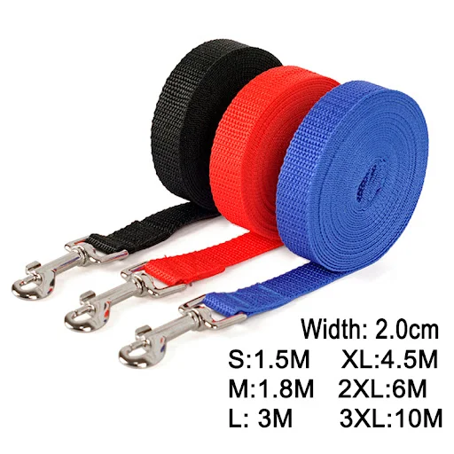 Pet Dog Leash Nylon Leash For Dogs 5Colors 1.5M 1.8M 3M 4.5M 6M Walking Training Leash Cats Dogs Harness Collar Leash St