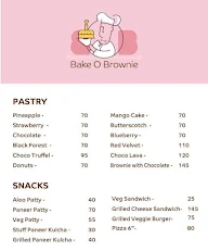 Bake O Brownie menu 1