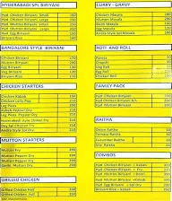 Hyderabad Biriyani House menu 1