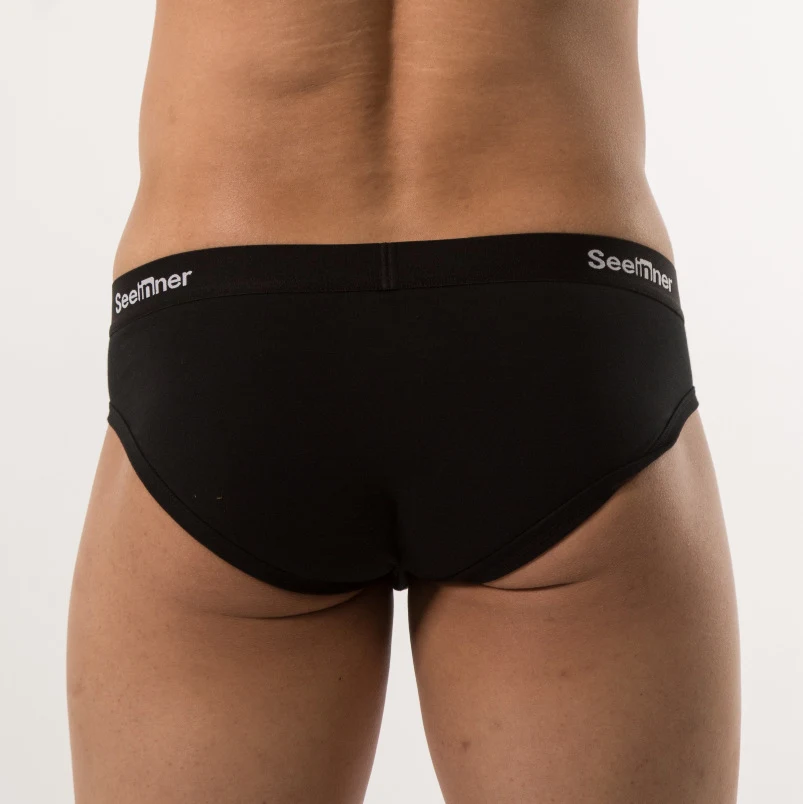 Title 17, Heren katoenen stretch sport slips met lage tai...