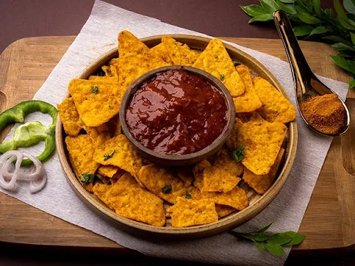 Creamy Cheese Nachos + Salsa Dip