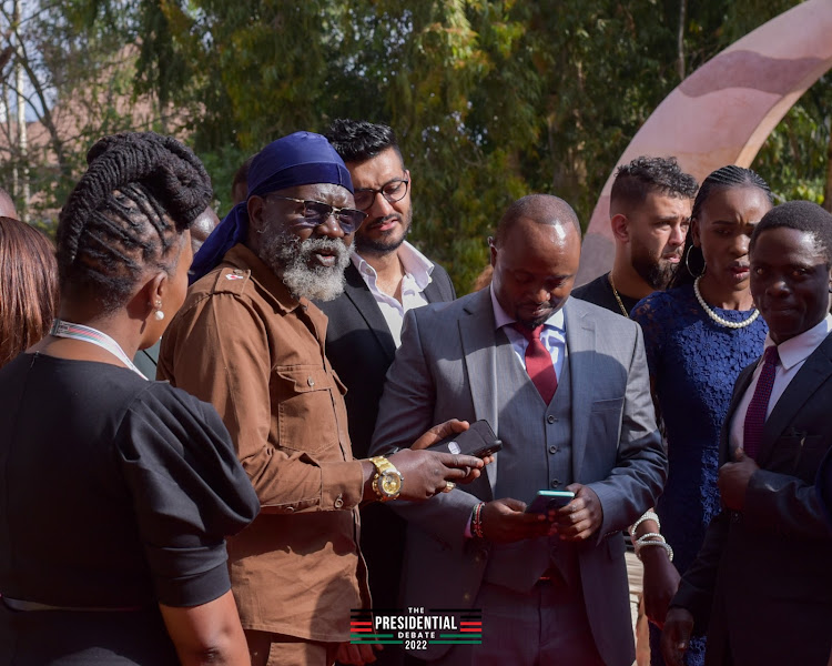 Roots Party presidential candidate George Wajackoyah at Catholic University of east Africa on July 26, 2022.