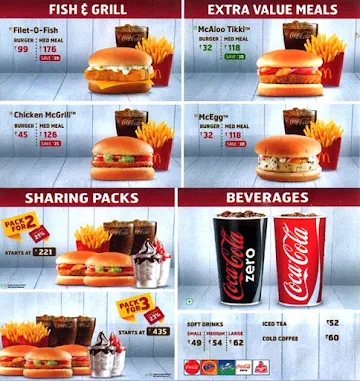 McDonald's menu 