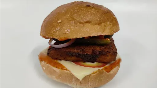 Burger With Crispy Onion Rings