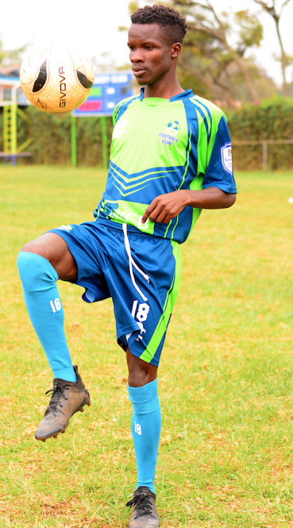 Stephen Onyango juggles the ball during his unveiling at KCB