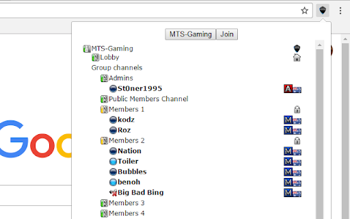 MTS-Gaming Teamspeak Status