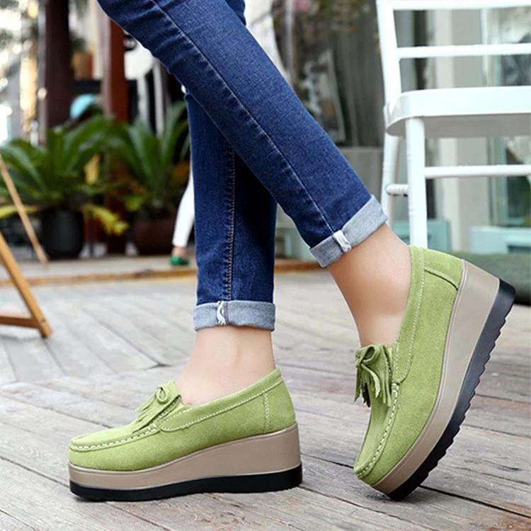 Title 10, Chaussures compensées pour femmes avec nœud à p...