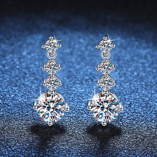 Title 2, Womens Moissanite Earrings. Experience dazzlin...