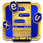 Cover Image of Tải xuống Golden Glitter Keyboard Theme 1.0 APK