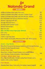 Nalandha Grand menu 1