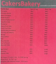 Cakers Bakery menu 2