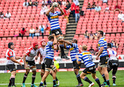 Salmaan Moerat of Western Province wins possession during the Currie Cup match at Emirates Airline Park on September 15, 2018 in Johannesburg, South Africa. (Photo by 