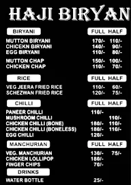 Haji Biryani House menu 1