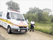 ANSWERING NATURE'S CALL: EMS officials from the Nkhensani Hospital go into the
bush to relieve themselves. Pic: ALEX MATLALA. Circa February 2010. © Sowetan