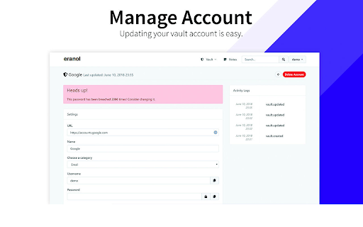 eranol - Free Password Manager