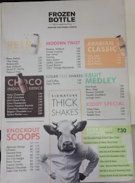 Frozen Bottle - Milkshakes, Desserts And Ice Cream menu 1