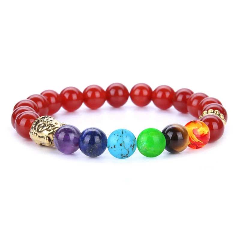 Natuurlijke lava steen armband 7 kleuren Amethist Tijgeroog Bescherming Energie en evenwicht Mode sieraden heren dames