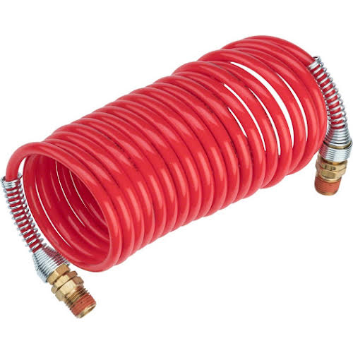 Prestacycle High Pressure Coil Hose: 12-foot, Red