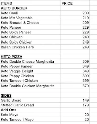 Keto Binge menu 2