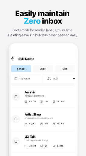 Screenshot Instaclean - Clean your Inbox