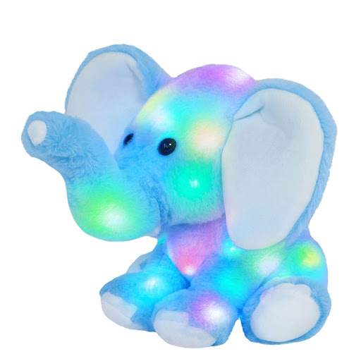Title 5, Musical Elephant Plush Doll in a Sitting Positi...