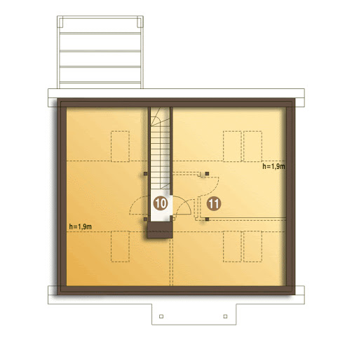Marcin II bez garażu B1 - Rzut poddasza