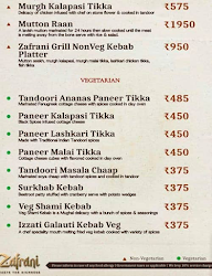 Zafrani Restaurant menu 3