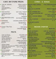 Cafe 44 menu 1