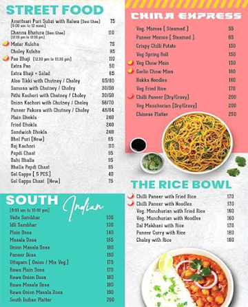 Om Sweets & Snacks menu 