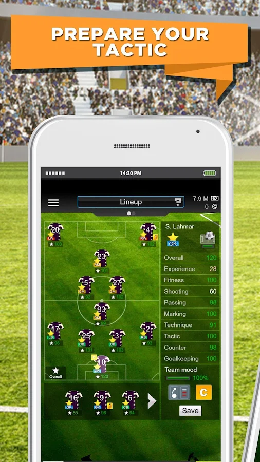  Goal Football Manager: captura de tela 