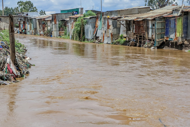 A flooded area in Nairobi.