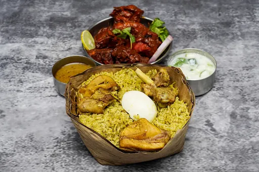 Chicken Biryani With Guntur Chicken [2 Pieces]