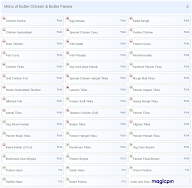 Butter Chicken & Butter Paneer menu 3