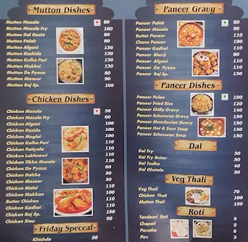 Raj Restaurant menu 