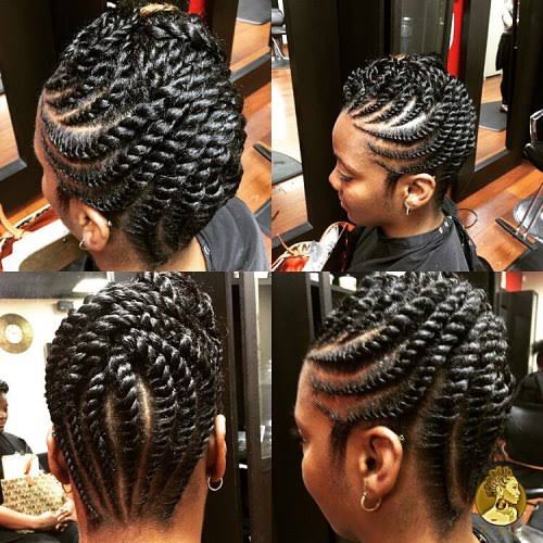 Cute Protective Flat Twisted Updo