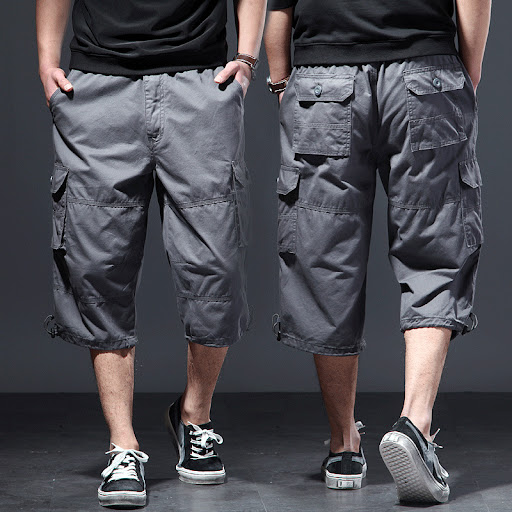 Title 6, Summer Loose Overalls Cropped Trousers Mens Sp...