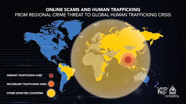 Interpol puts a spotlight on fake online jobs and human trafficking syndicates.