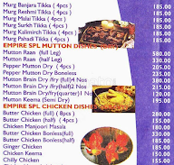 Empire Restaurant Castle Street menu 3