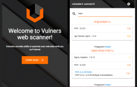 Vulners Web Scanner Preview image 0