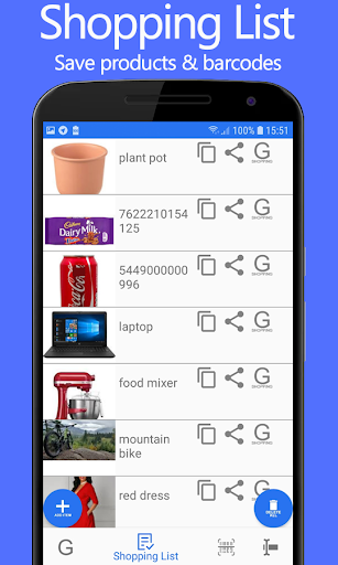 Shopping List Barcode Scanner