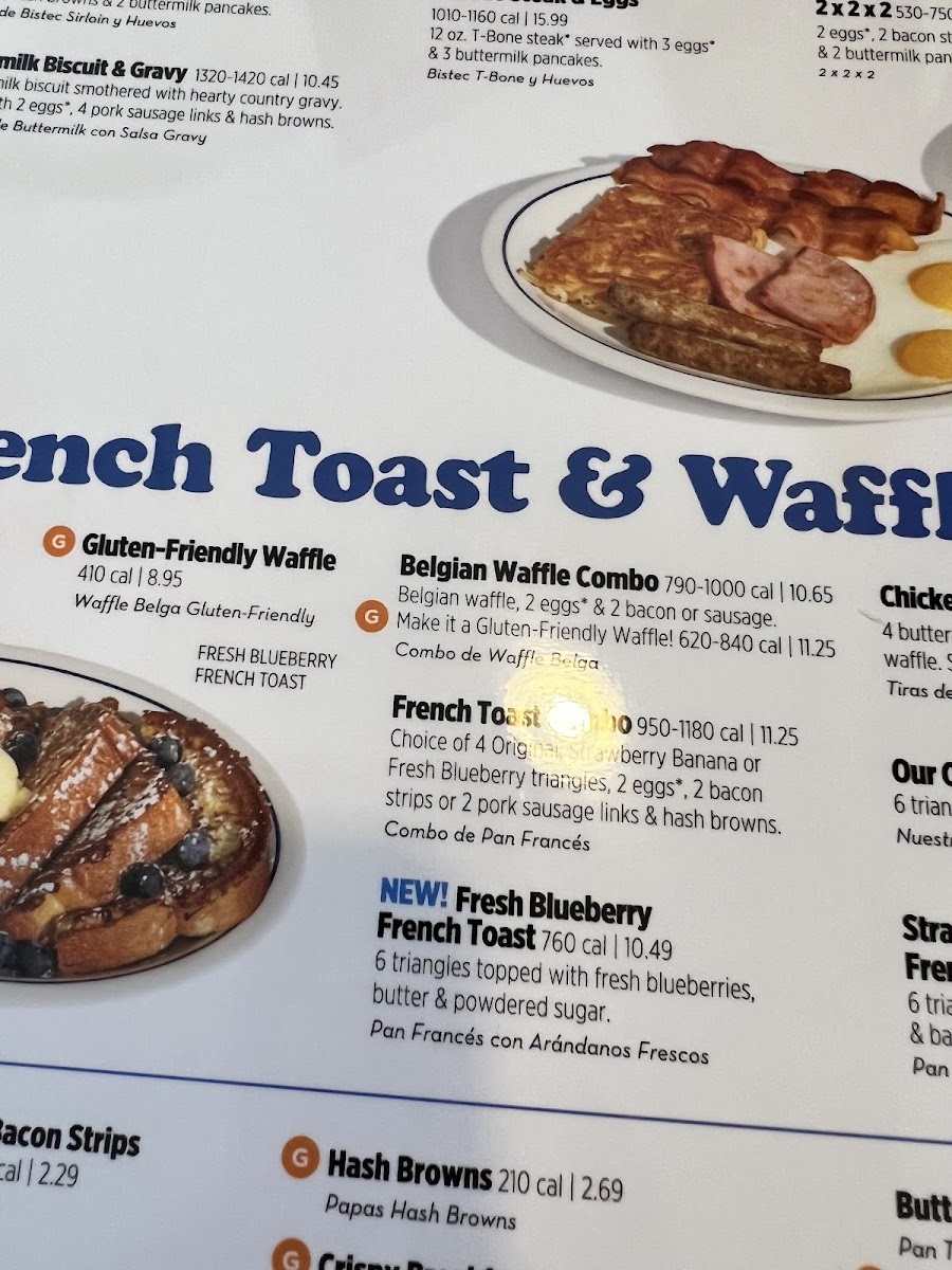 IHOP gluten-free menu