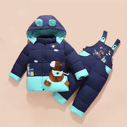 Title 2, Casual Childrens Thick Down Jacket Suit, perfe...
