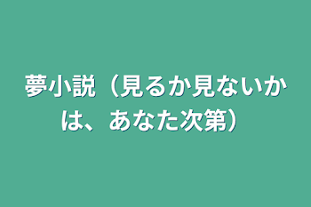 夢小説（見るか見ないかは、あなた次第）