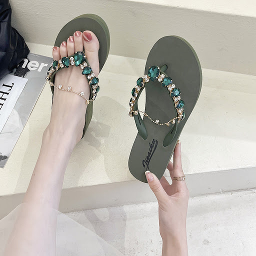 Title 8, Womens Fashion Casual Rhinestone Chain Thick B...